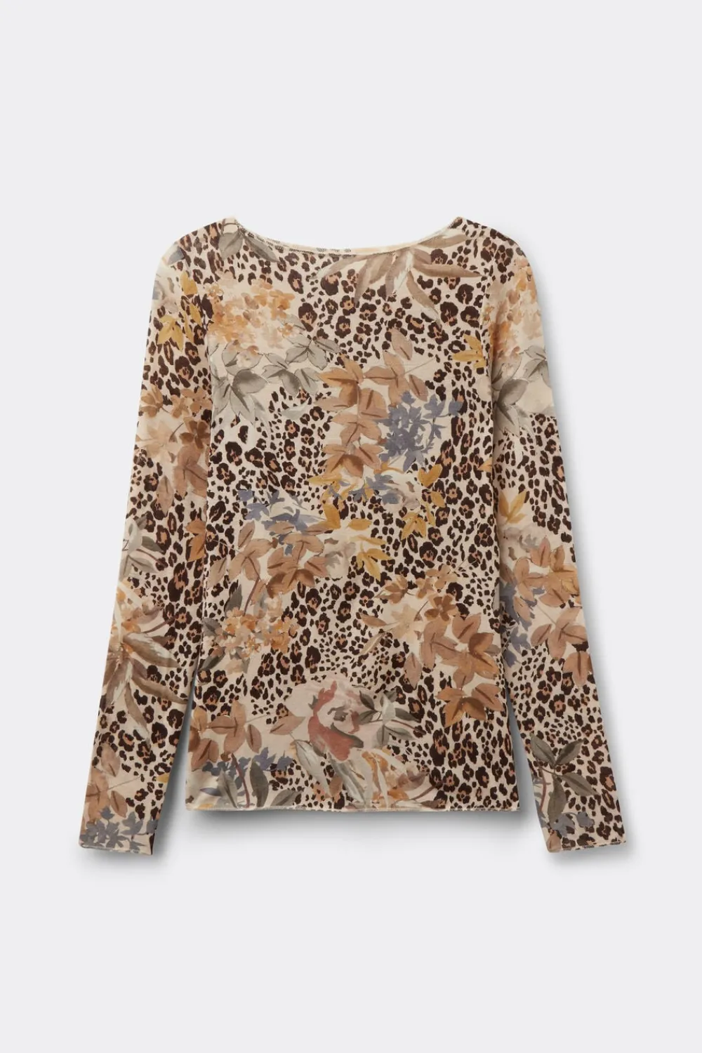 Bluzki Z Długim Rękawem|Ultralight Z Kaszmirem>Intimissimi Bluzka z Długim Rękawem z Modalu Ultralight z Dodatkiem Kaszmiru Simply Iconic - 071k - stampa animalier/fiori