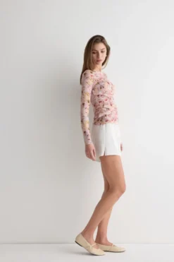 Bluzki Z Długim Rękawem|Ultralight Z Kaszmirem>Intimissimi Bluzka z Długim Rękawem z Modalu Ultralight z Dodatkiem Kaszmiru I Bloom for You - 062k - stampa bloom