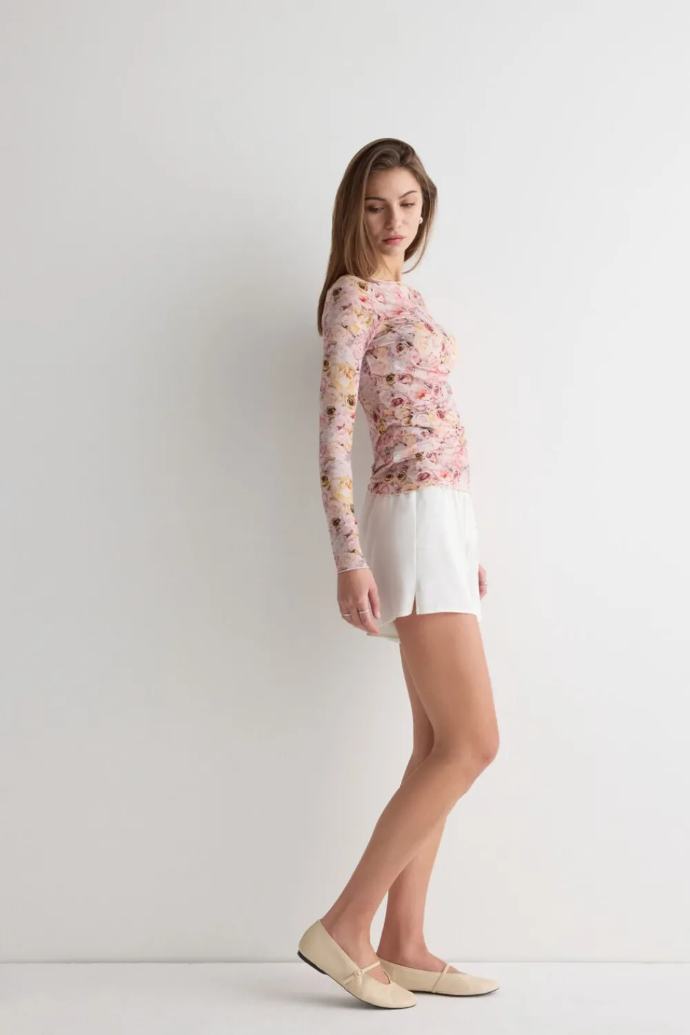 Bluzki Z Długim Rękawem|Ultralight Z Kaszmirem>Intimissimi Bluzka z Długim Rękawem z Modalu Ultralight z Dodatkiem Kaszmiru I Bloom for You - 062k - stampa bloom
