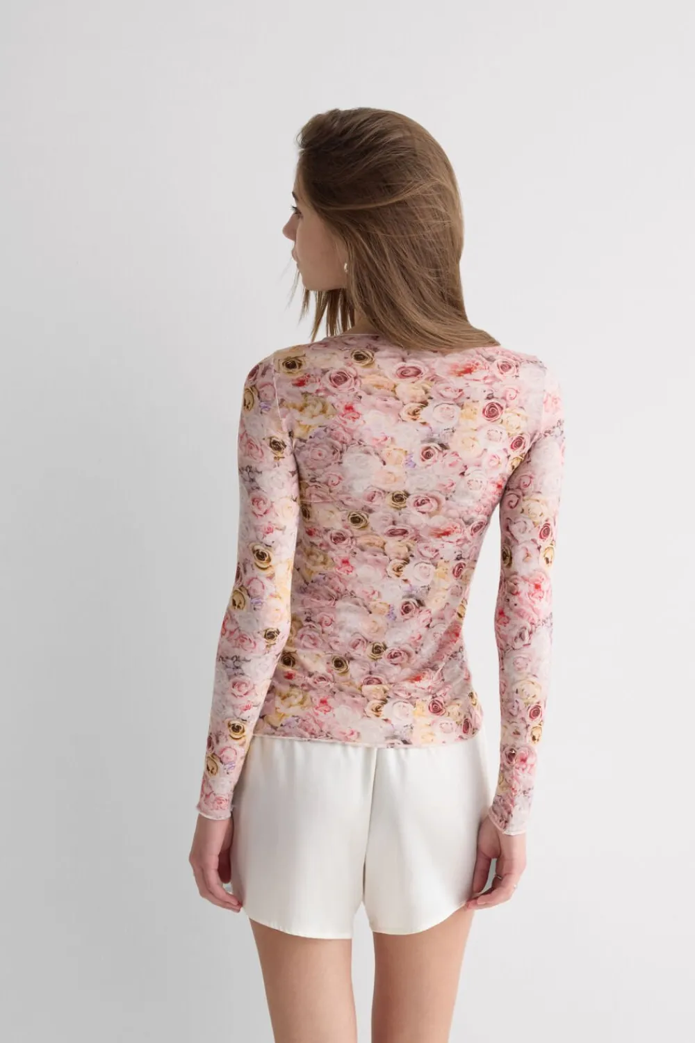 Bluzki Z Długim Rękawem|Ultralight Z Kaszmirem>Intimissimi Bluzka z Długim Rękawem z Modalu Ultralight z Dodatkiem Kaszmiru I Bloom for You - 062k - stampa bloom