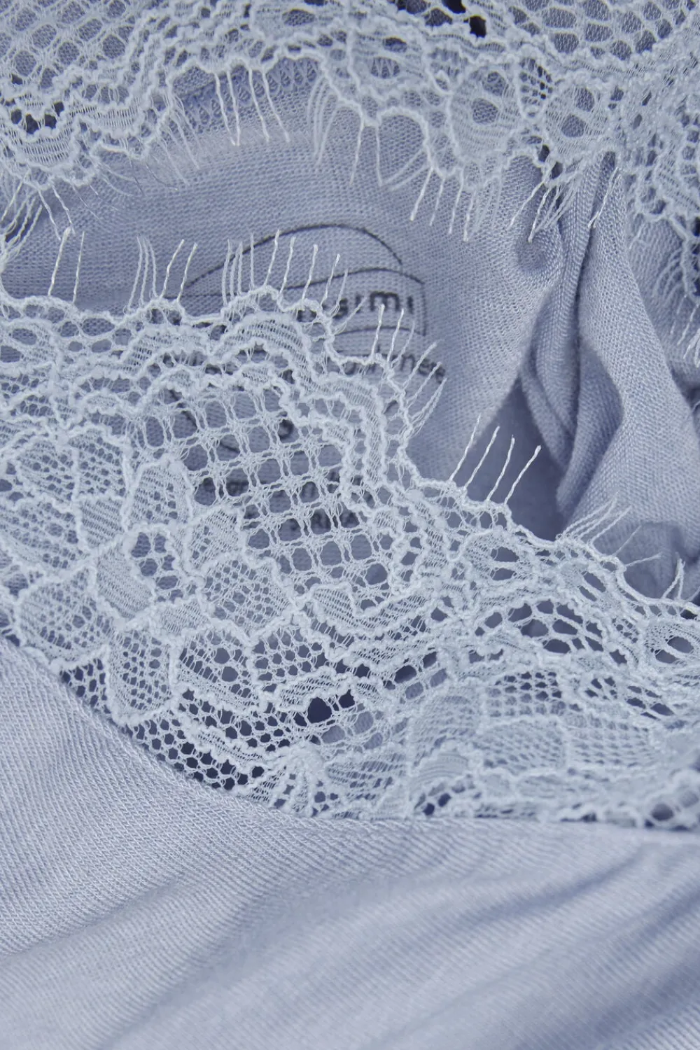 Bluzki Z Długim Rękawem|Ultralight Z Kaszmirem>Intimissimi Bluzka z długim rękawem z modalu i kaszmiru z koronką jasnoniebieski - 064k - breeze blue