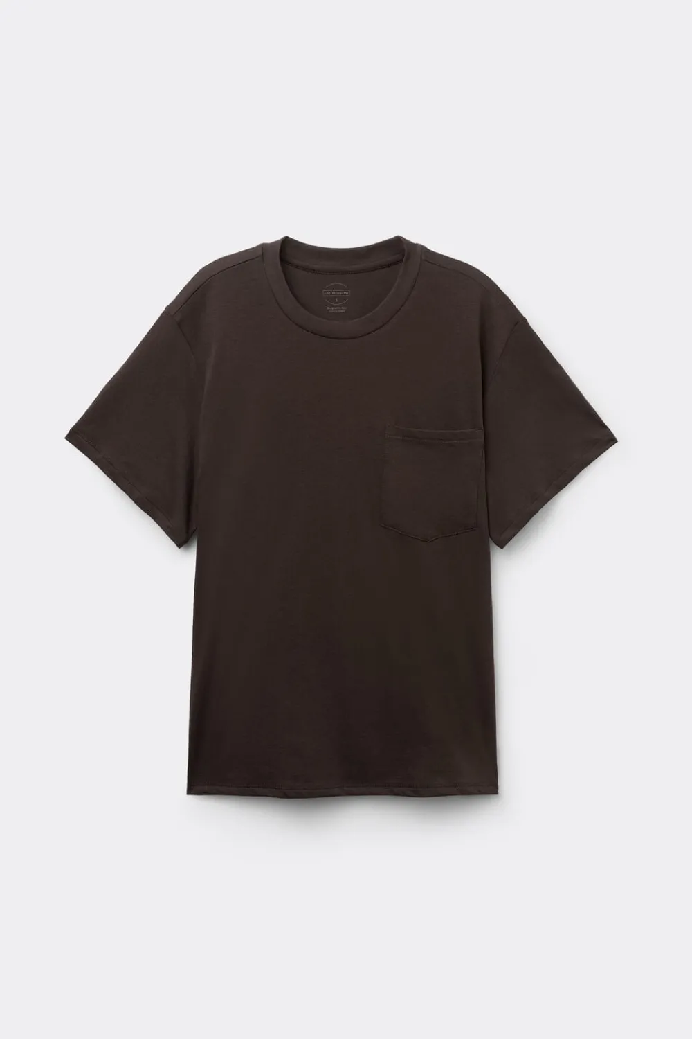 T-shirty|Bawełna>Intimissimi Bluzka z Krótkim Rękawem i Kieszonką z Bawełny Ultrafresh brązowy - 705j - brąz mokka