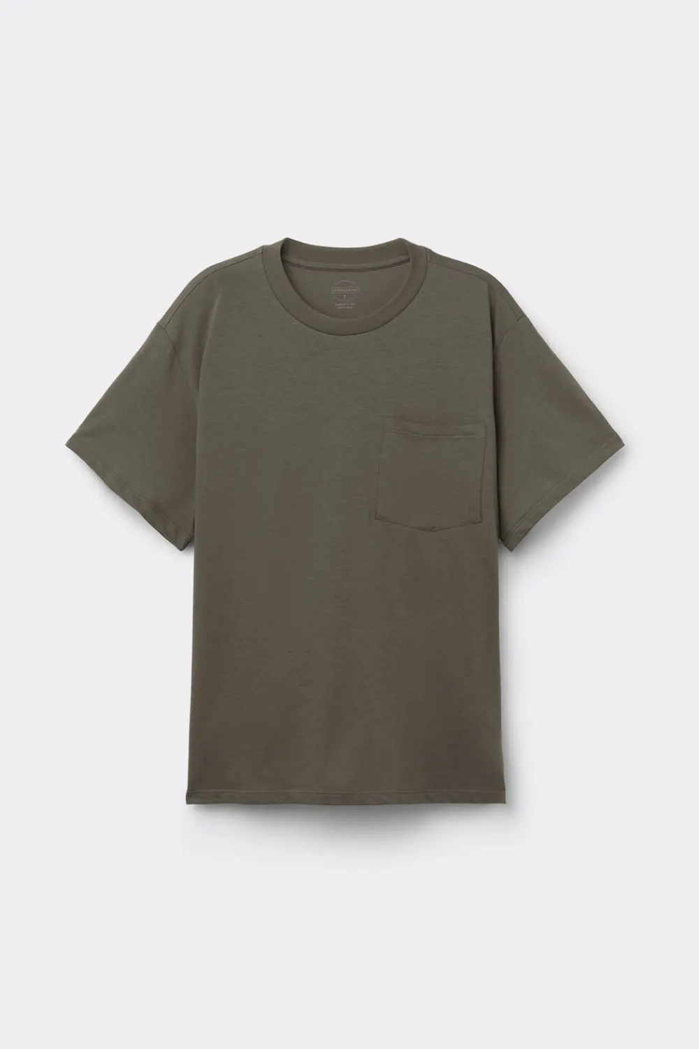 T-shirty|Bawełna>Intimissimi Bluzka z Krótkim Rękawem i Kieszonką z Bawełny Ultrafresh - 660j - safari green