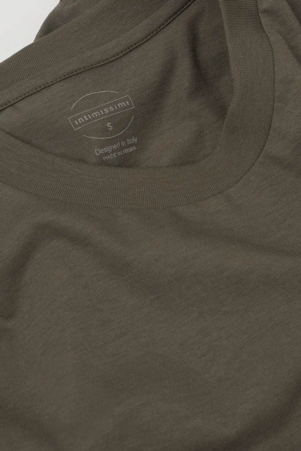 T-shirty|Bawełna>Intimissimi Bluzka z Krótkim Rękawem i Kieszonką z Bawełny Ultrafresh - 660j - safari green