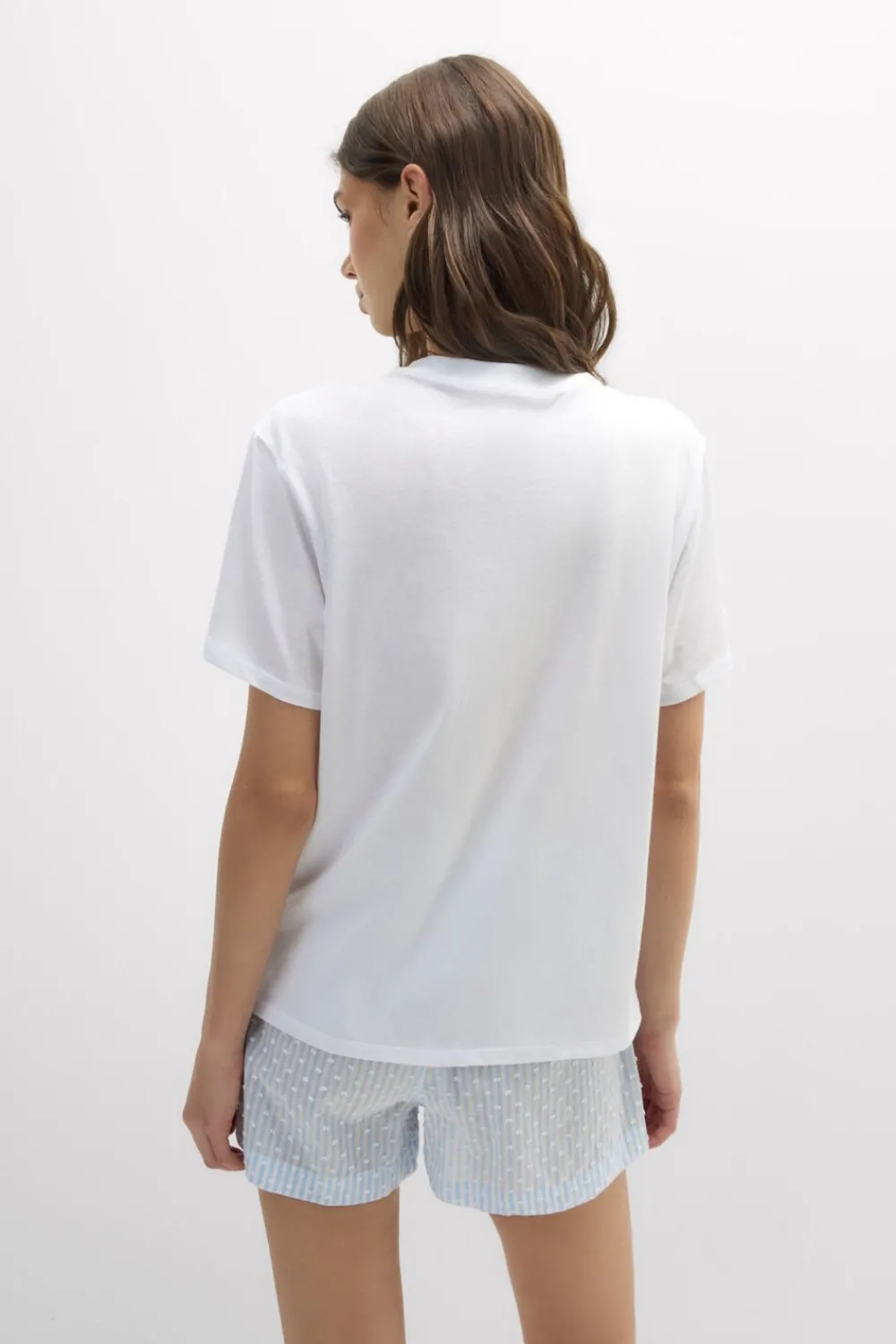 T-shirty|Bawełna>Intimissimi Bluzka z Krótkim Rękawem i Kieszonką z Bawełny Ultrafresh biały - 001 - biały