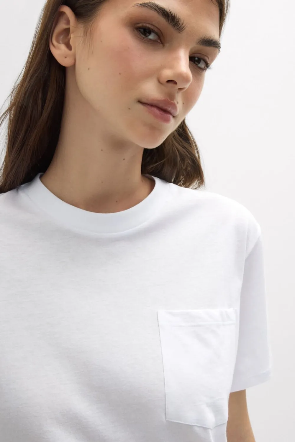 T-shirty|Bawełna>Intimissimi Bluzka z Krótkim Rękawem i Kieszonką z Bawełny Ultrafresh biały - 001 - biały