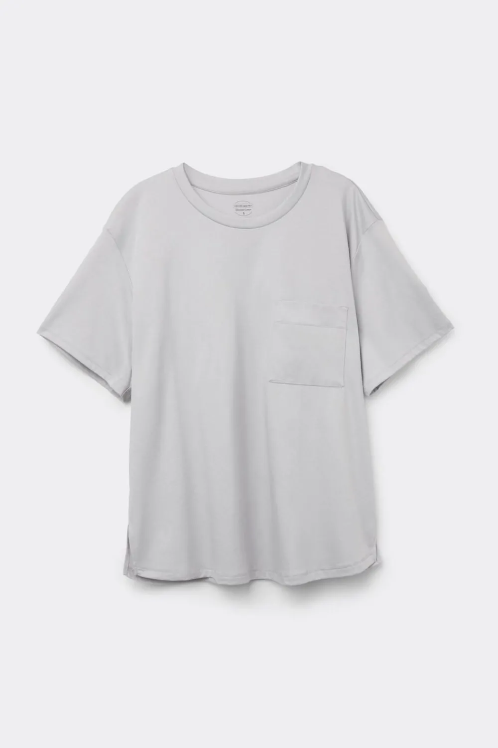 Piżamy Krótkie>Intimissimi Bluzka z Krótkim Rękawem z Bawełny Elevated Cotton szary - 946j - shell grey