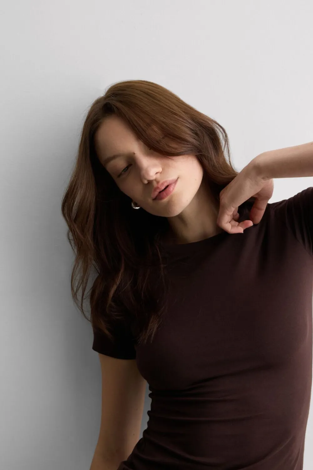 T-shirty|Bawełna>Intimissimi Bluzka z krótkim rękawem z bawełny Superior brązowy - 705j - brąz mokka