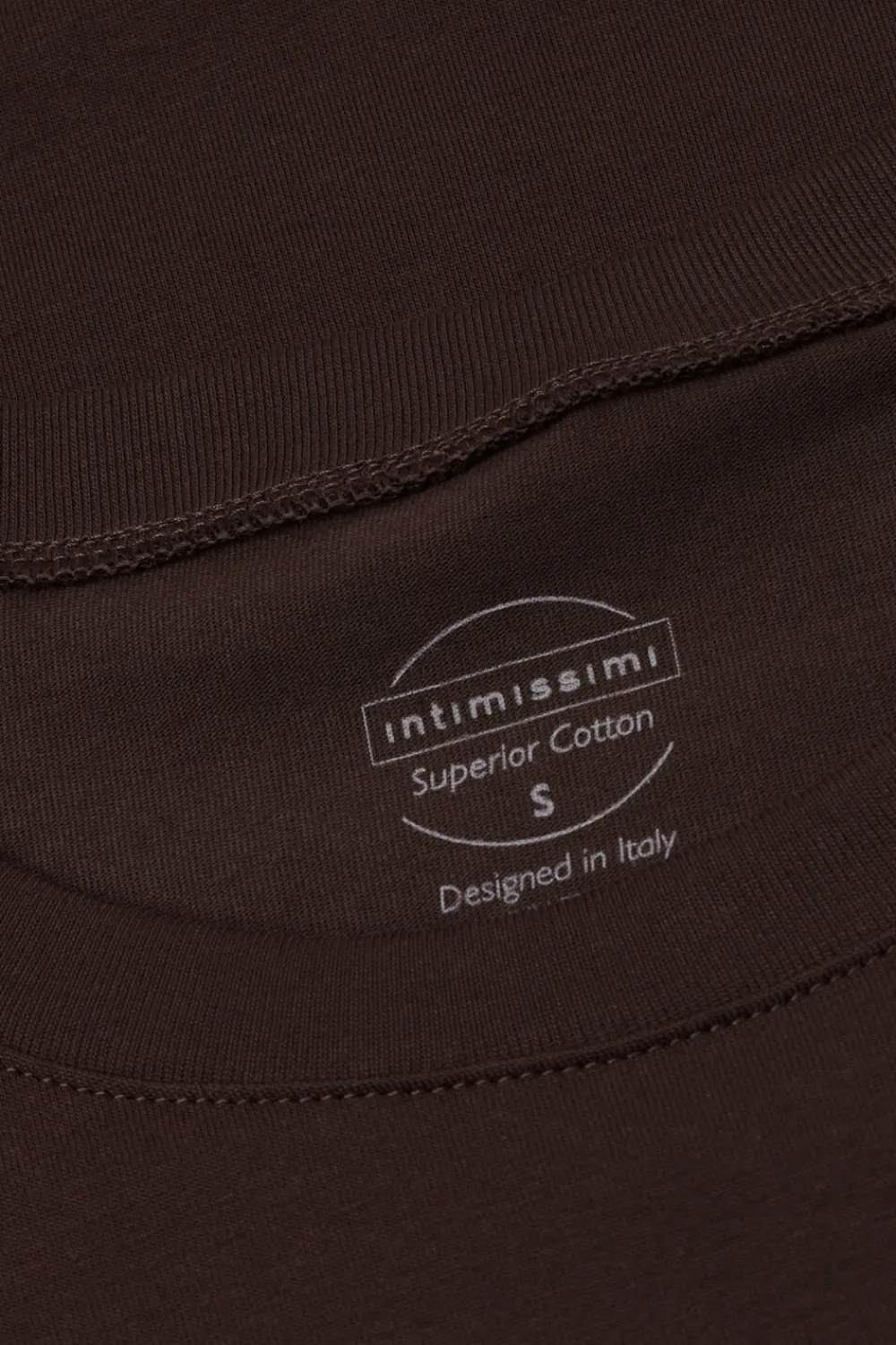 T-shirty|Bawełna>Intimissimi Bluzka z krótkim rękawem z bawełny Superior brązowy - 705j - brąz mokka