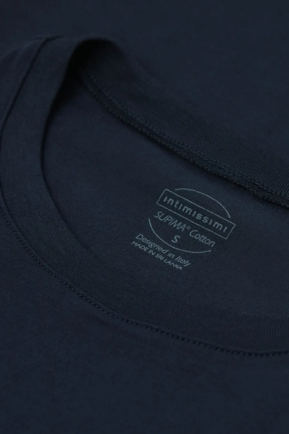 T-shirty>Intimissimi Bluzka z krótkim rękawem z bawełny Superior niebieski - 1467 - intensywny niebieski