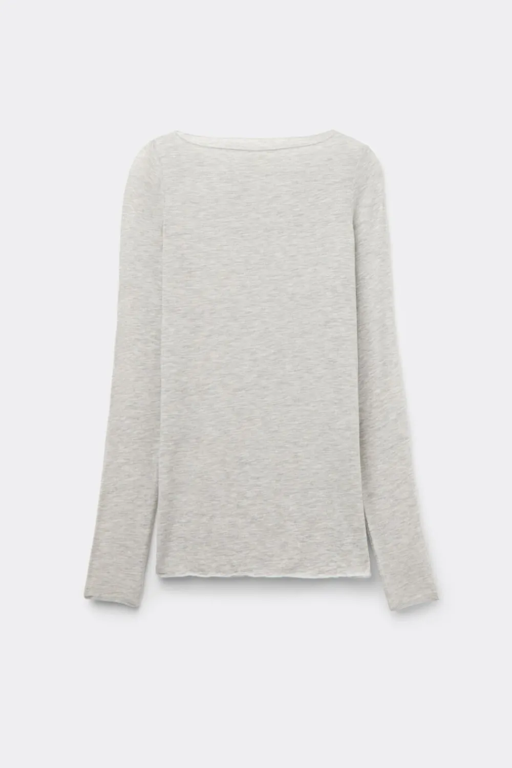 Bluzki Z Długim Rękawem|Ultralight Z Kaszmirem>Intimissimi Bluzka z Modalu z Dekoltem w Łódkę szary - 035k - grigio melange chiaro