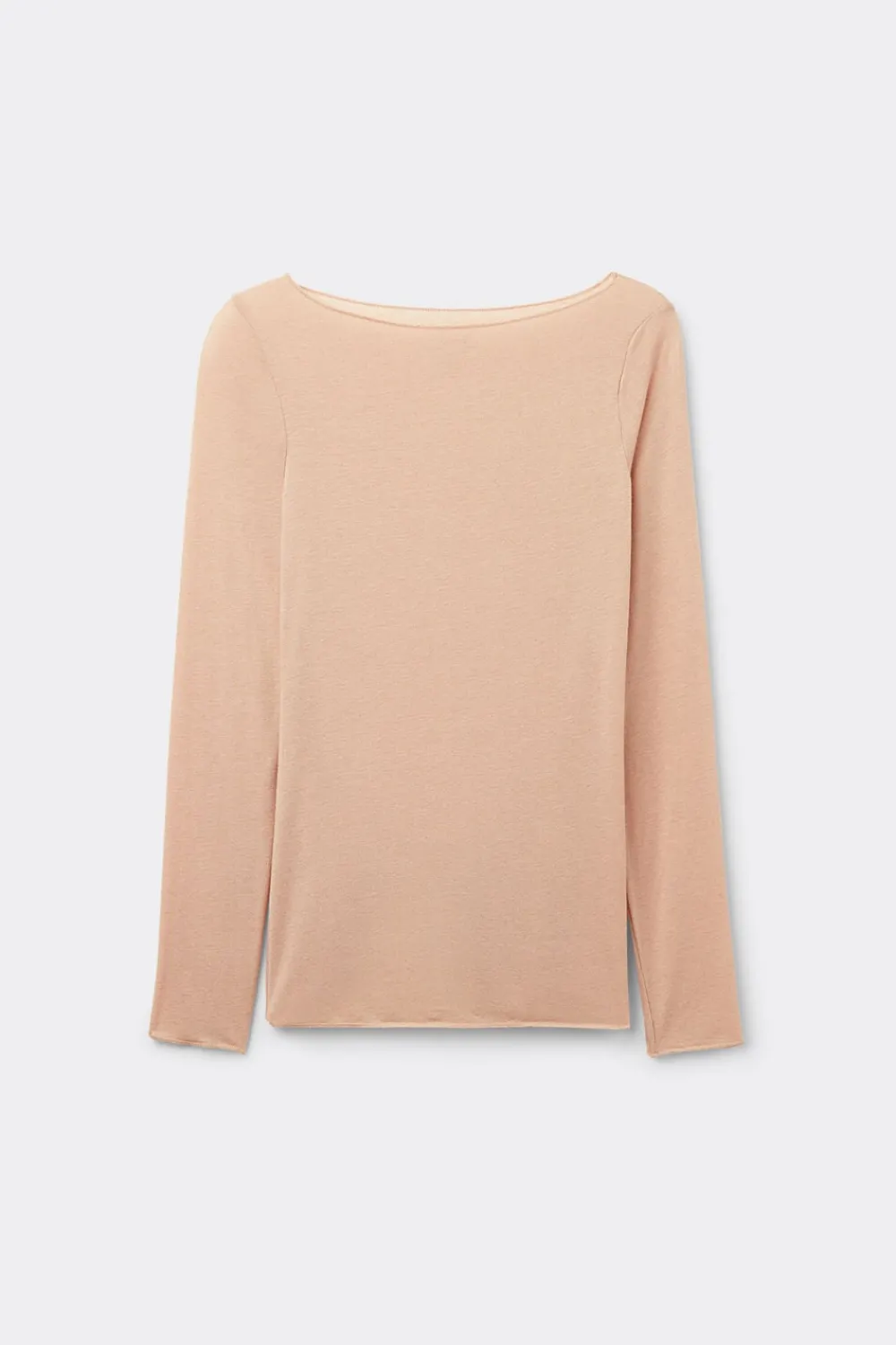 Bluzki Z Długim Rękawem|Ultralight Z Kaszmirem>Intimissimi Bluzka z Modalu z Dekoltem w Łódkę naturalny - 044 - honey