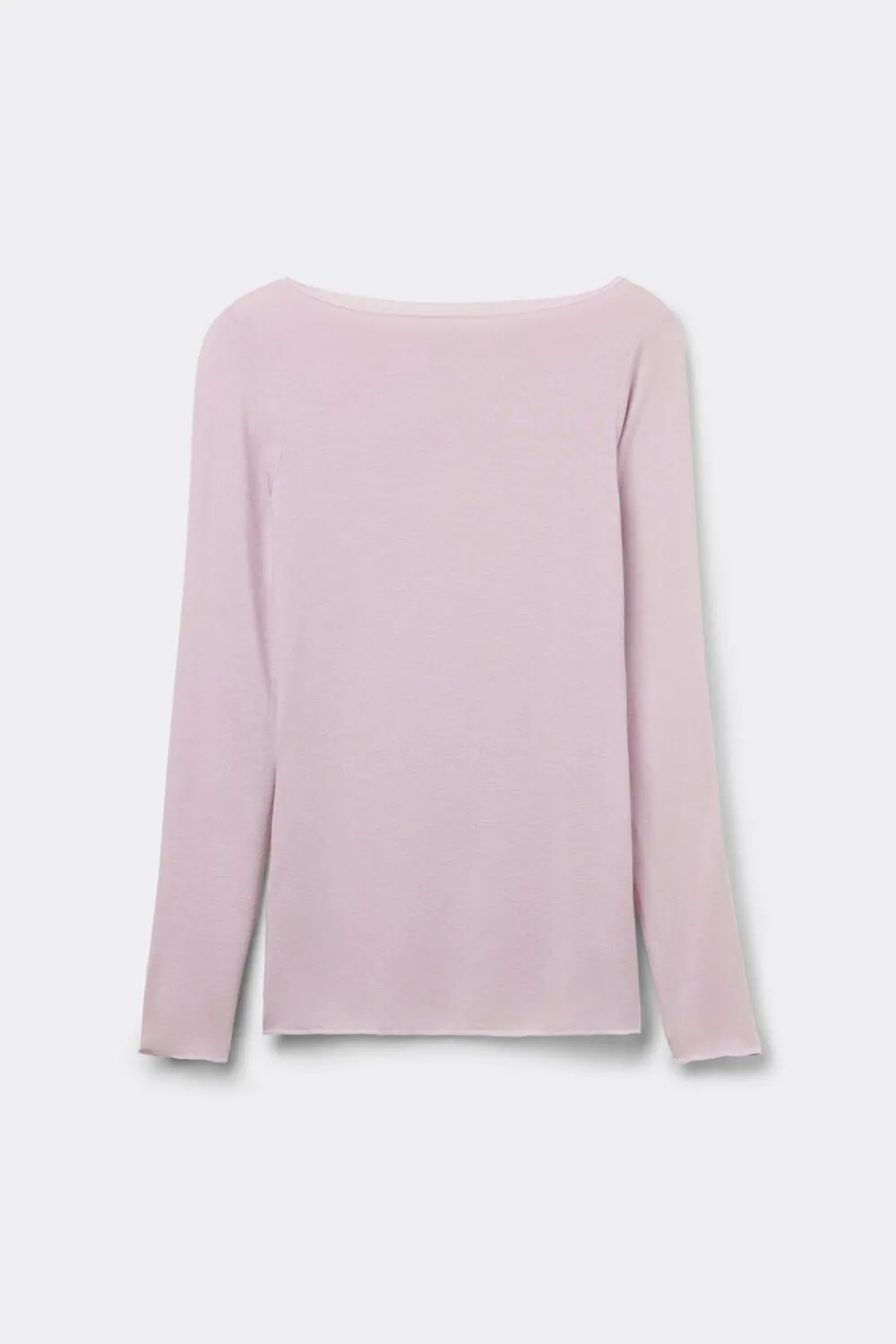 Bluzki Z Długim Rękawem|Ultralight Z Kaszmirem>Intimissimi Bluzka z Modalu z Dekoltem w Łódkę fioletowy - 056k - quartz lilac