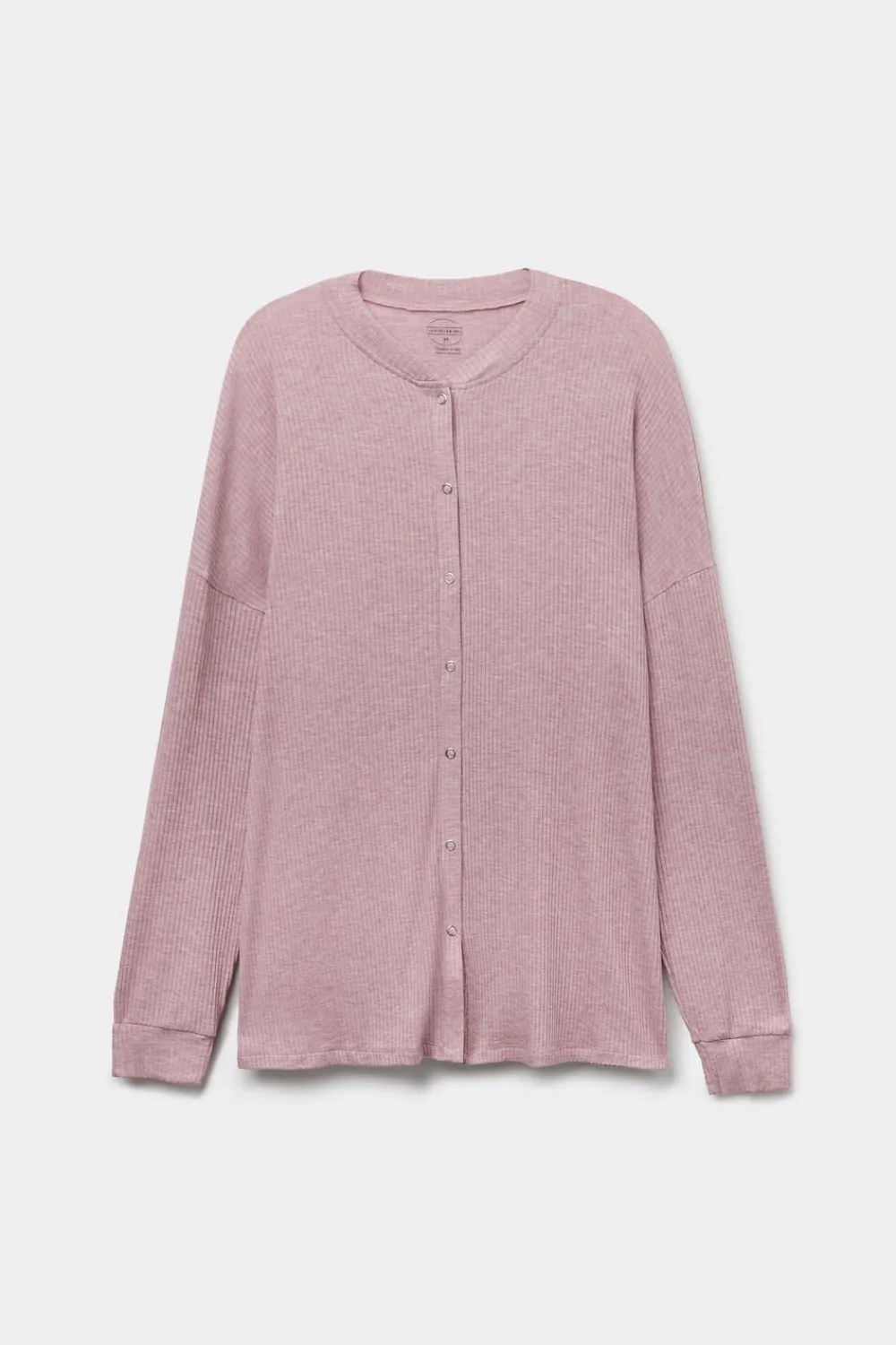 Piżamy Długie|Modal>Intimissimi Bluzka z Modalu z Długim Rękawem Rozpinana z Przodu Chic Comfort - 859j - rosa scuro melange