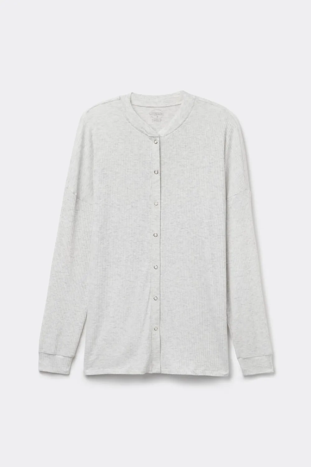 Piżamy Długie|Modal>Intimissimi Bluzka z Modalu z Długim Rękawem Rozpinana z Przodu Chic Comfort szary - 860j - grigio perla melange