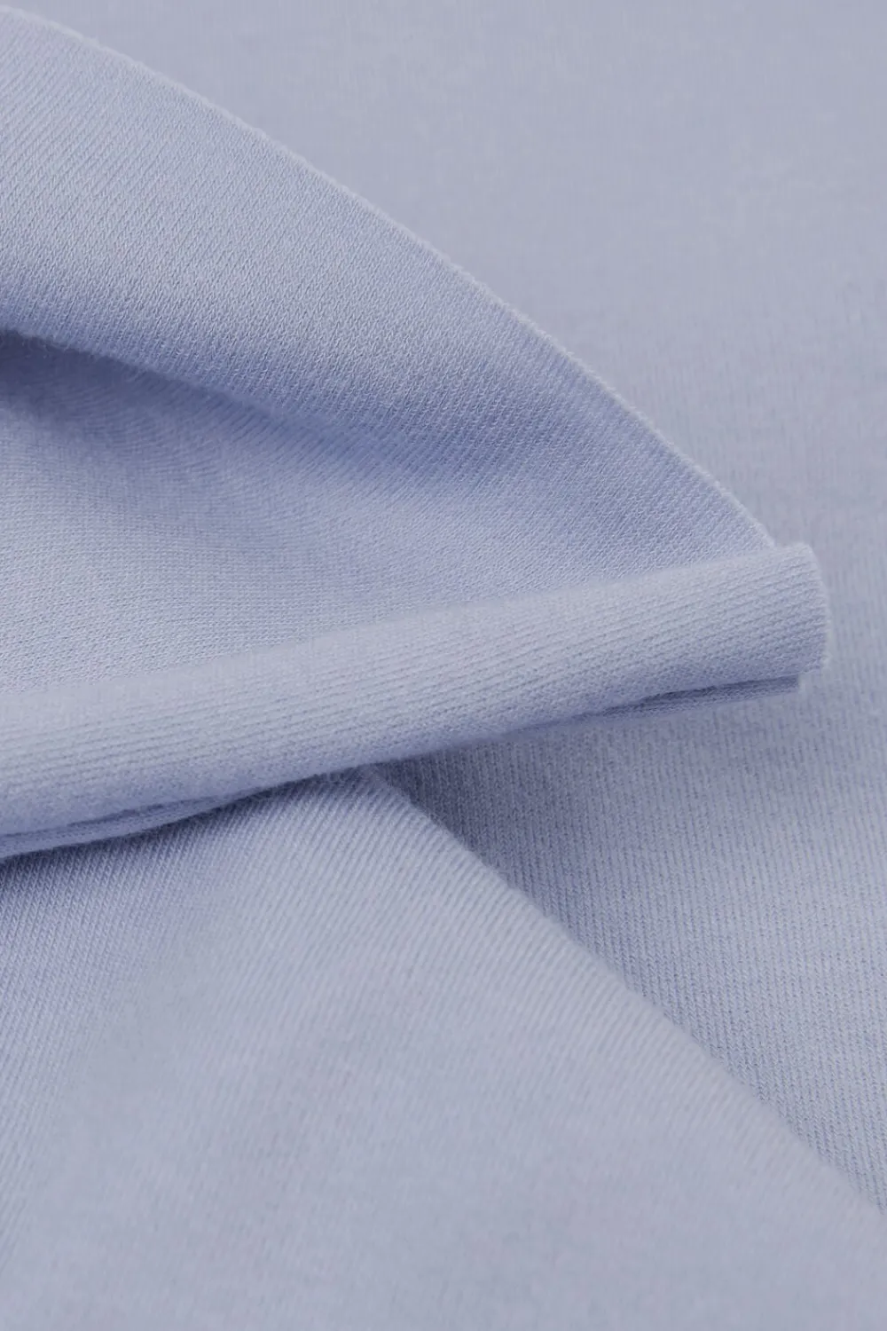 Topy|Bawełna>Intimissimi Bluzka z Okrągłym Dekoltem z Surowo Wykończonej Bawełny jasnoniebieski - 064k - breeze blue