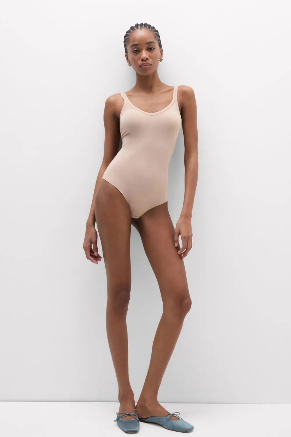 Body|Bawełna Ultralight>Intimissimi Body bez Rękawów z Bawełny Ultralight Cotton - 044 - honey