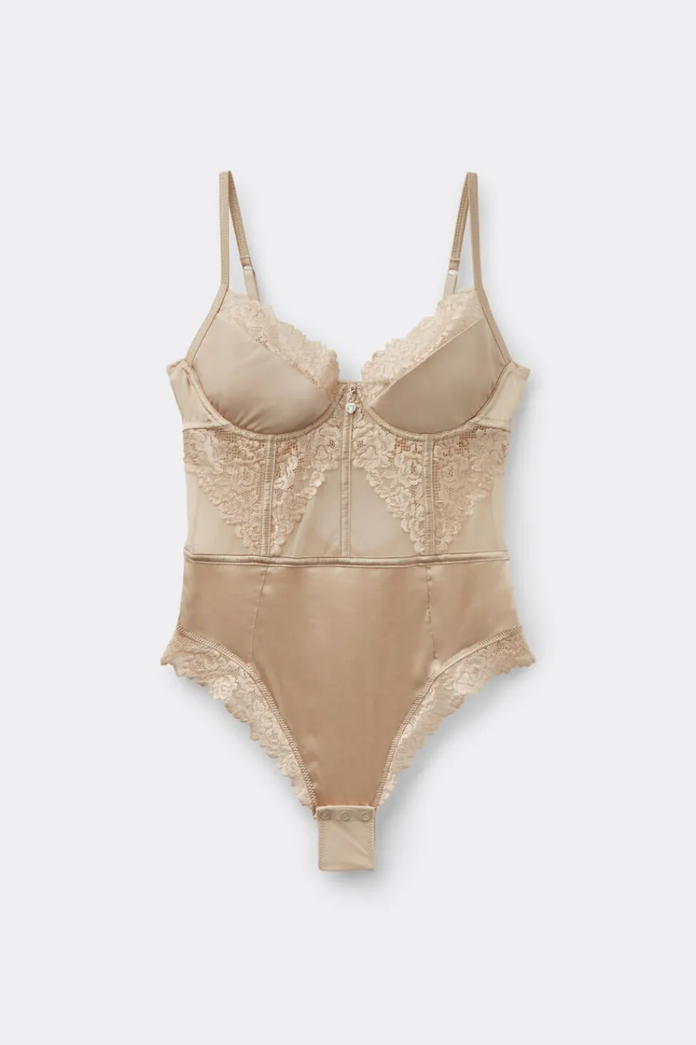 Body|Jedwab>Intimissimi Body Carioca Silky Flowers naturalny - 447j - mandorla beige
