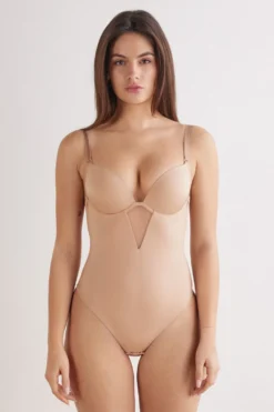 Body|Lingerie>Intimissimi Body Sexy Back z Mikrofibry Ultralight - 044 - honey