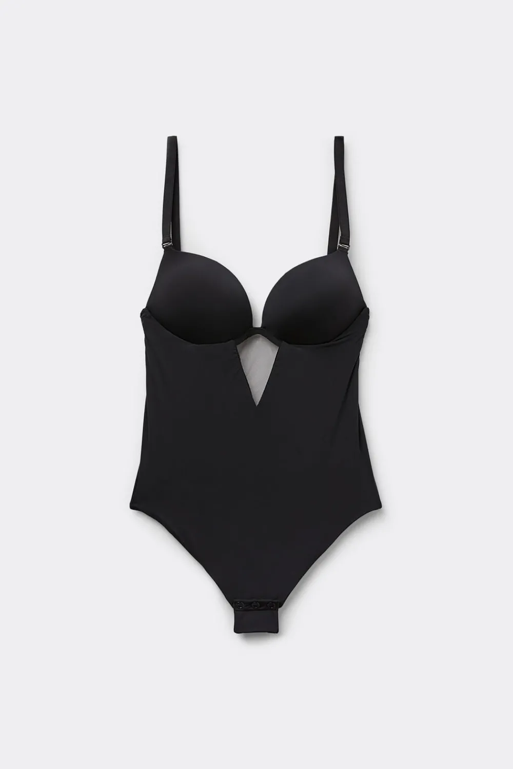 Body|Mikrofibra>Intimissimi Body Sexy Back z Mikrofibry Ultralight czarny - 019 - czarny