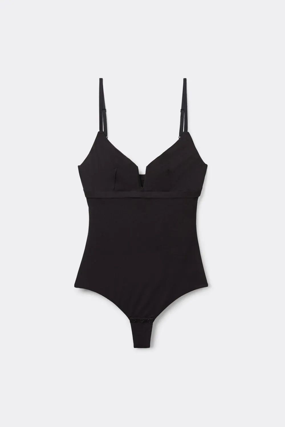 Body|Fresh Bamboo>Intimissimi Body z Cienkimi Ramiączkami z Tkaniny Fresh Bamboo czarny - 019 - czarny