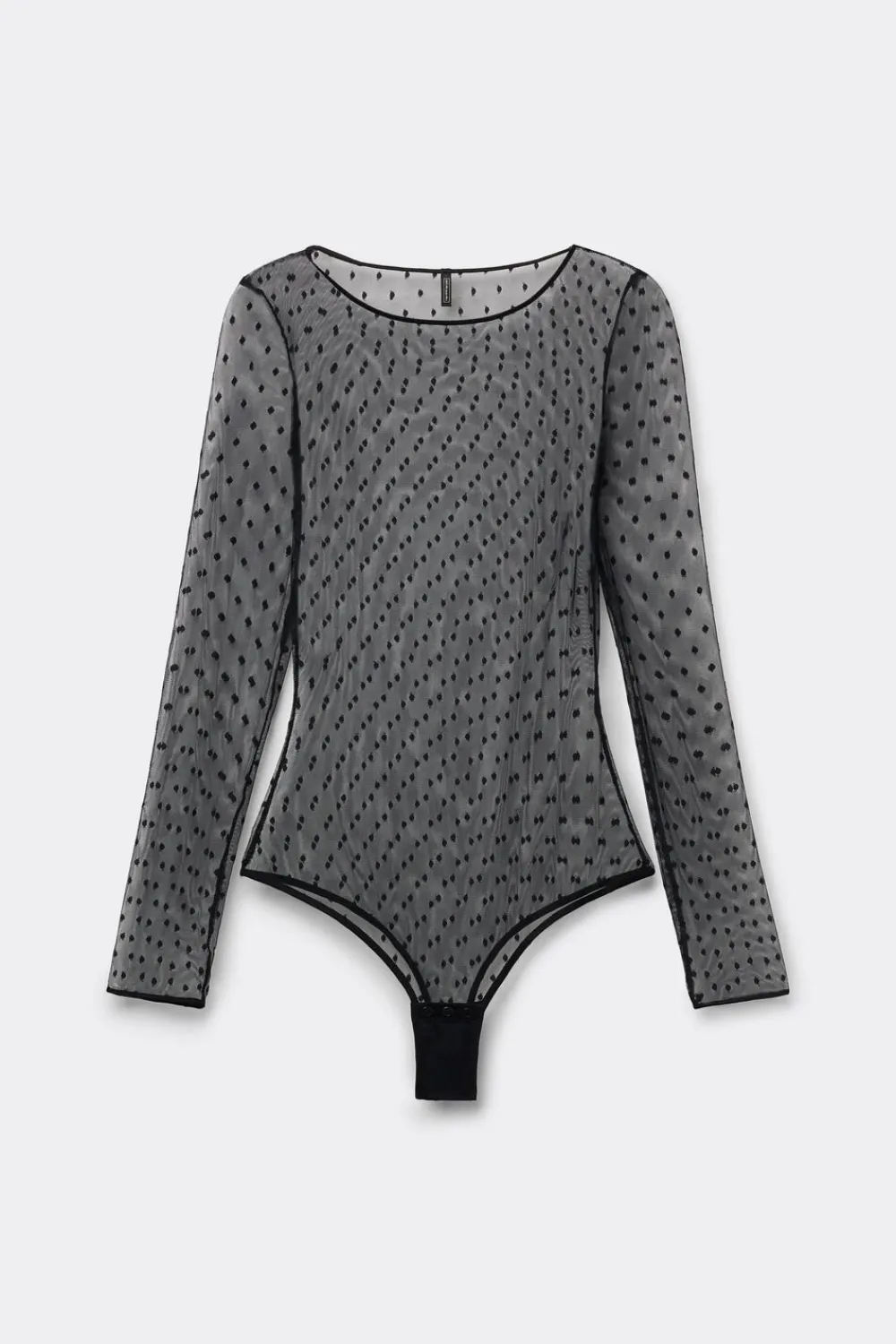 Body>Intimissimi Body z Długim Rękawem z Koronki Flirt Fearlessly czarny - 019 - czarny