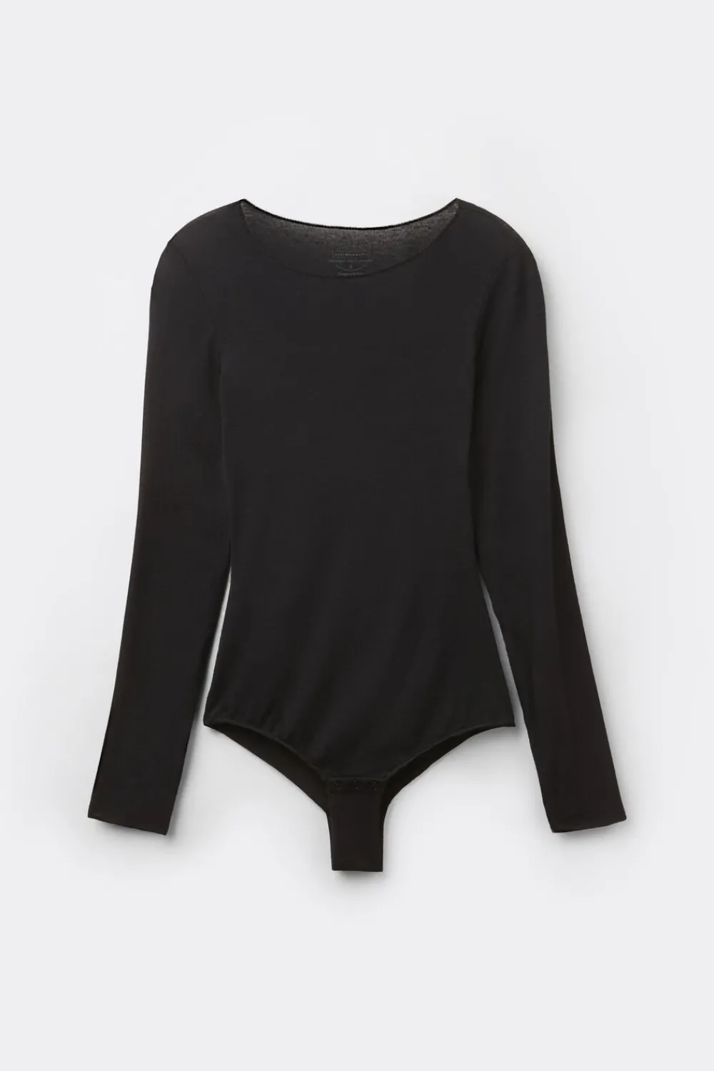 Body|Ultralight Z Kaszmirem>Intimissimi Body z Długim Rękawem z Modalu i Kaszmiru czarny - 019 - czarny