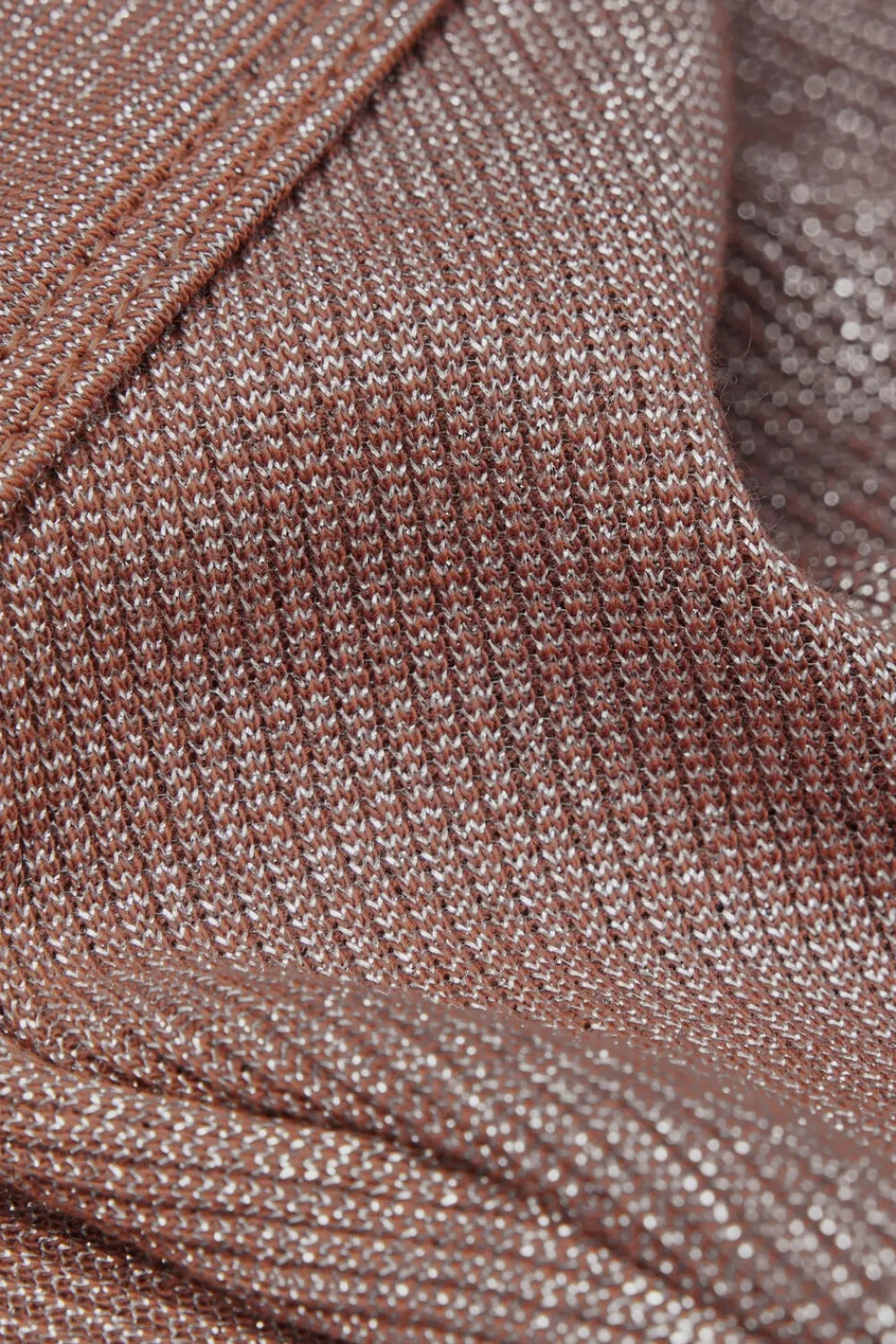 Body|Bawełna>Intimissimi Body z Krzyżującym się Dekoltem, z Prążkowanej Tkaniny Lama naturalny - 099k - caramel lame'