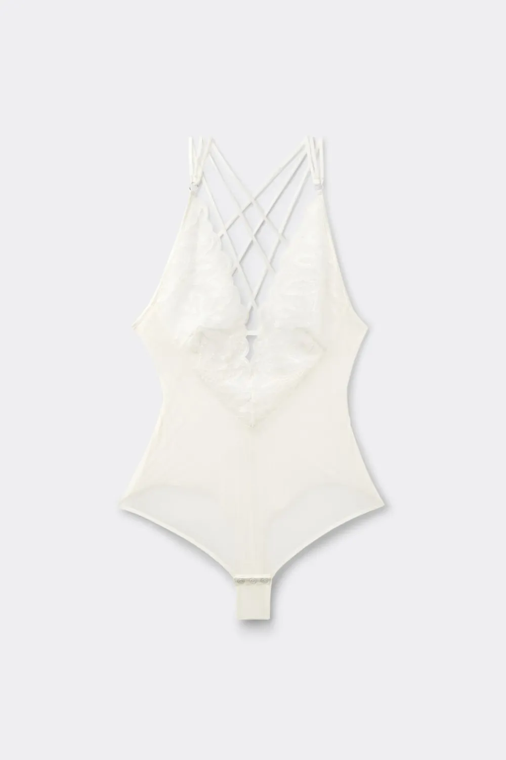 Body|Lingerie>Intimissimi Body z Tiulu i Koronki My Forever Love kremowy - 2127 - talkowy