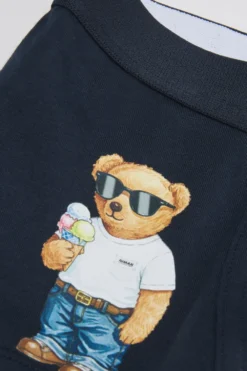 Chłopiec>Intimissimi Bokserki Chłopięce z Bawełny Superior z Nadrukiem w Misia Ice Cream niebieski - 1467 - intensywny niebieski