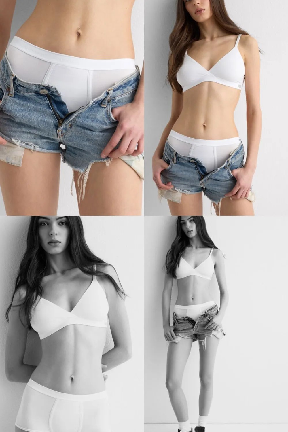 Bokserki|Z Wysokim Stanem>Intimissimi Bokserki Damskie z Naturalnej Bawełny biały - 001 - biały