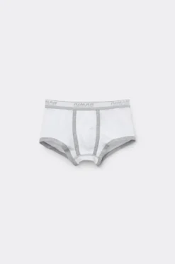 Chłopiec>Intimissimi Bokserki Dziecięce z Bawełny Superior z Logo biały - 709j - bianco/grigio melange