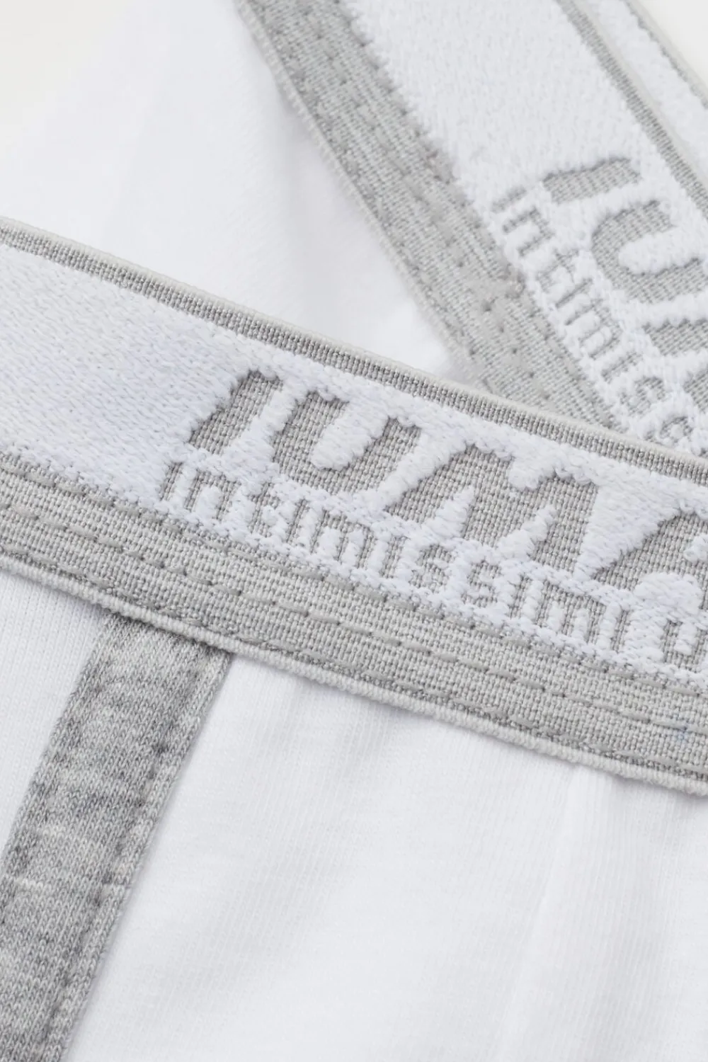 Chłopiec>Intimissimi Bokserki Dziecięce z Bawełny Superior z Logo biały - 709j - bianco/grigio melange