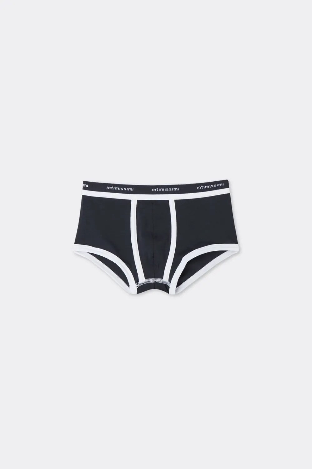 Chłopiec>Intimissimi Bokserki Dziecięce z Bawełny Superior z Logo niebieski - 3481 - blu notte/bianco