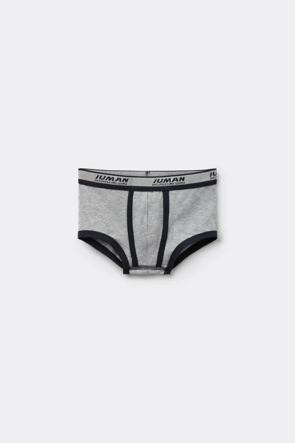 Chłopiec>Intimissimi Bokserki Dziecięce z Bawełny Superior z Logo - 387i - grigio melange chiaro/blu notte