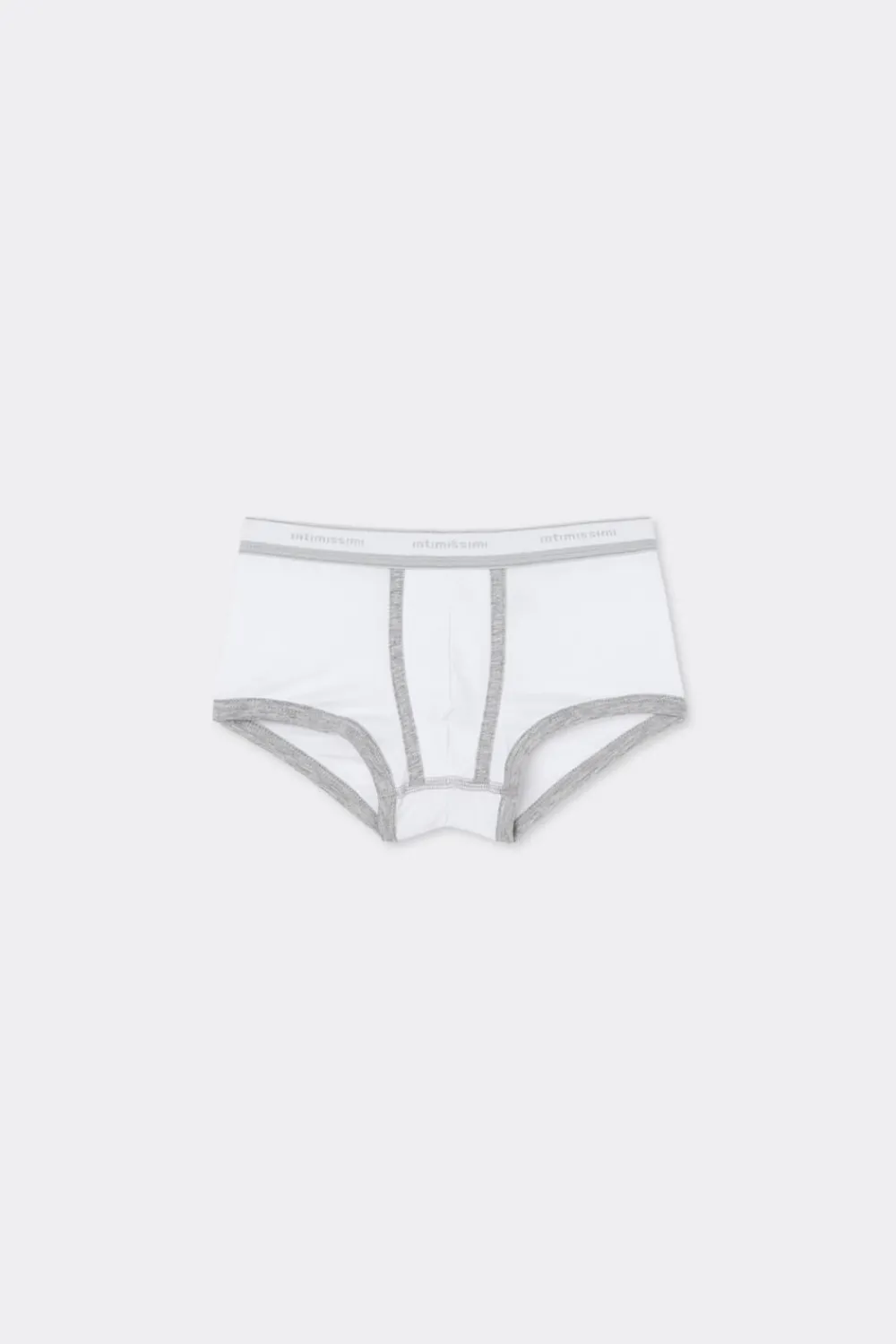 Chłopiec>Intimissimi Bokserki Dziecięce z Bawełny Superior z Logo biały - 709j - bianco/grigio melange