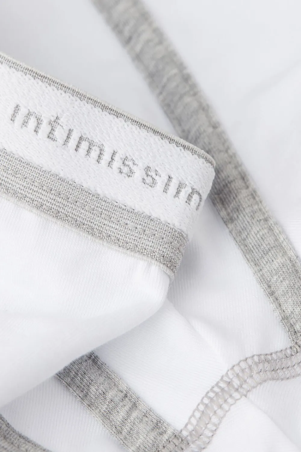 Chłopiec>Intimissimi Bokserki Dziecięce z Bawełny Superior z Logo biały - 709j - bianco/grigio melange