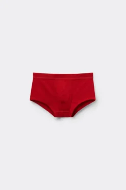 Chłopiec>Intimissimi Bokserki Dziecięce z Bawełny Superior z Logo czerwony - 5222 - rosso intenso/rosso