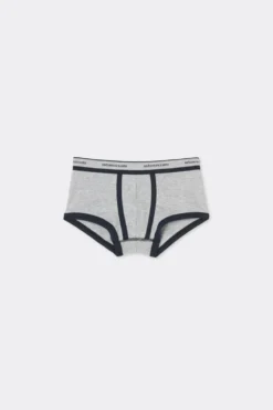 Chłopiec>Intimissimi Bokserki Dziecięce z Bawełny Superior z Logo - 387i - grigio melange chiaro/blu notte