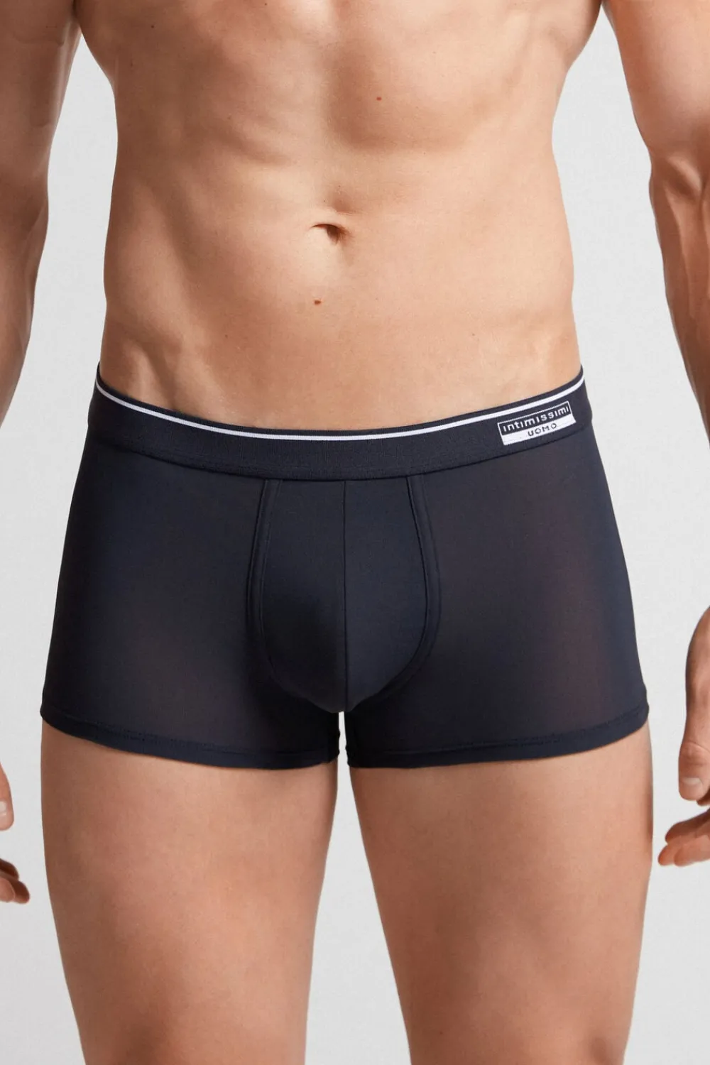 Bokserki>Intimissimi Bokserki Super Fresh z Mikrosiateczki niebieski - 800 - blu notte