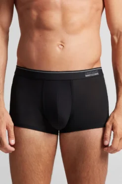 Bokserki>Intimissimi Bokserki Super Fresh z Mikrosiateczki czarny - 019 - czarny