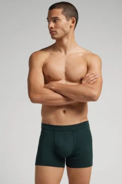 Bokserki|Bawełna Superior Extrafine>Intimissimi Bokserki z Bawełny Light & Fresh zielony - 132j - verde scuro