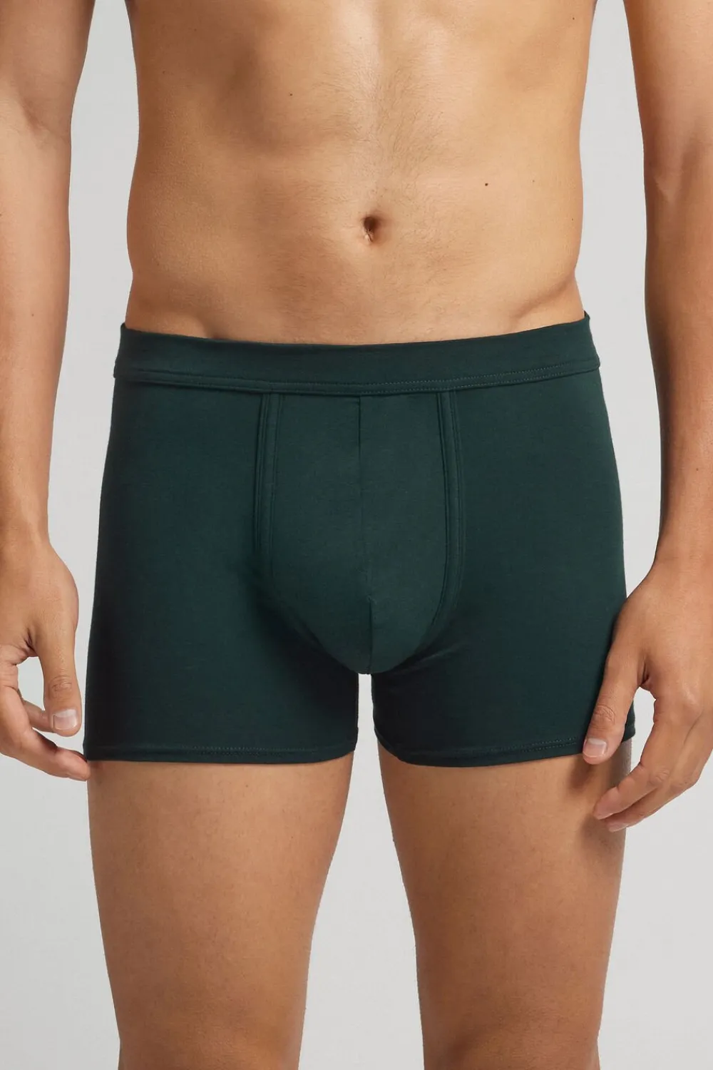 Bokserki|Bawełna Superior Extrafine>Intimissimi Bokserki z Bawełny Light & Fresh zielony - 132j - verde scuro