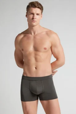 Bokserki|Bawełna Superior>Intimissimi Bokserki z Bawełny Superior szary - 4712 - dark grey