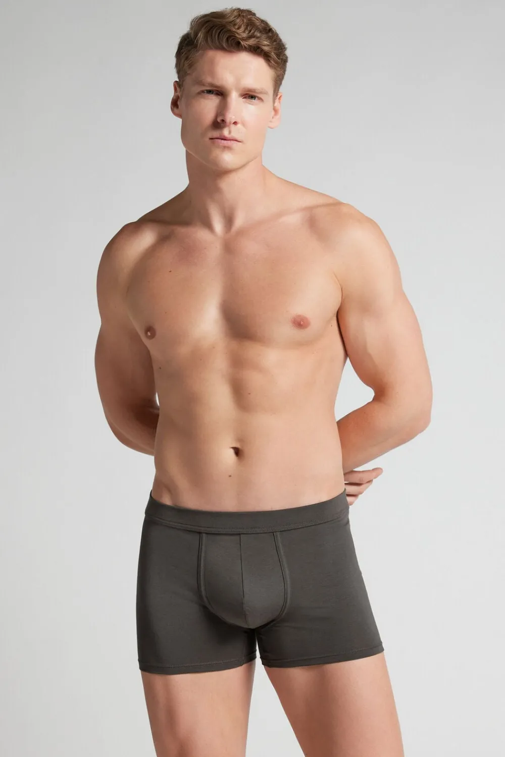Bokserki|Bawełna Superior>Intimissimi Bokserki z Bawełny Superior szary - 4712 - dark grey