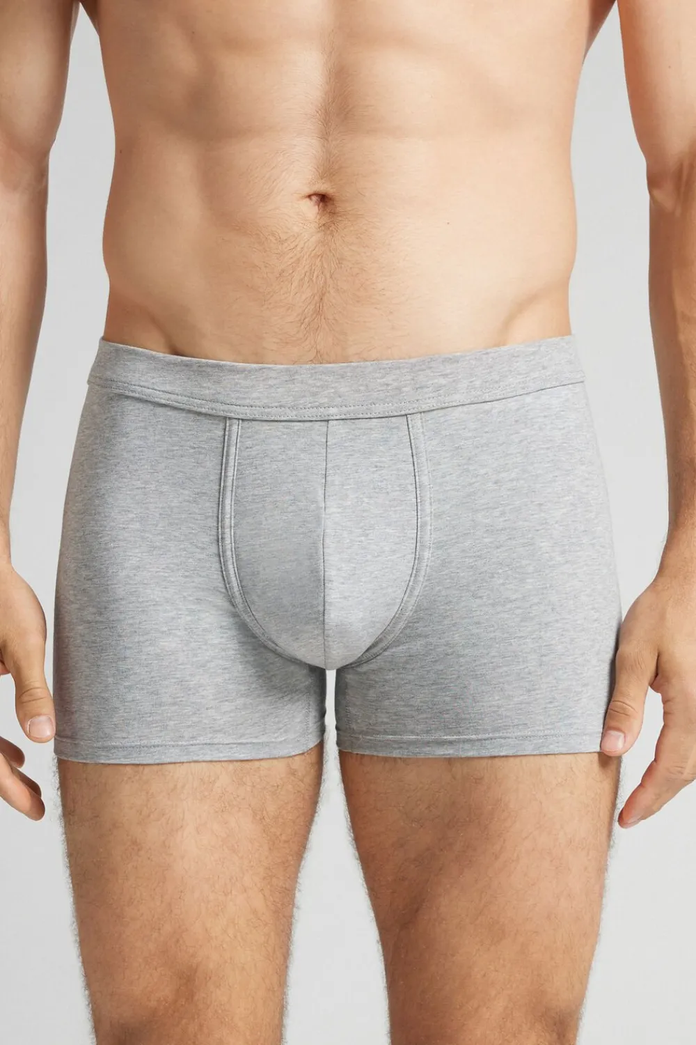 Bokserki|Bawełna Superior>Intimissimi Bokserki z Bawełny Superior szary - 031 - grigio melange chiaro
