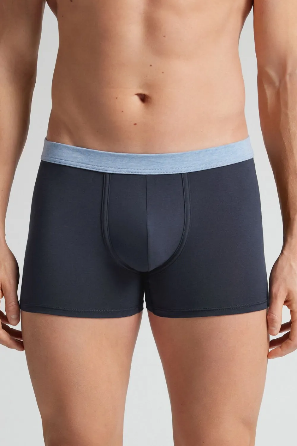Bokserki|Bawełna Superior>Intimissimi Bokserki z Bawełny Superior niebieski - 107k - blu notte/azzuro melange
