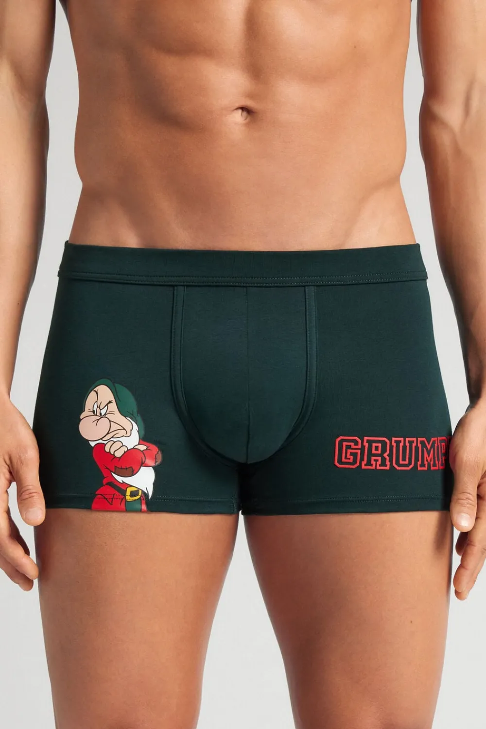 Bokserki|Bawełna Superior>Intimissimi Bokserki z Bawełny Superior ©Disney Gburek zielony - 132j - verde scuro