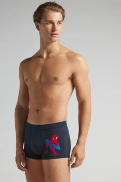 Bokserki|Bawełna Superior>Intimissimi Bokserki z Bawełny Superior Marvel Spiderman niebieski - 800 - blu notte