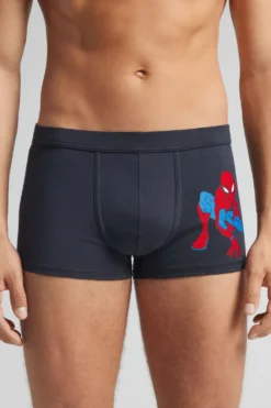 Bokserki|Bawełna Superior>Intimissimi Bokserki z Bawełny Superior Marvel Spiderman niebieski - 800 - blu notte